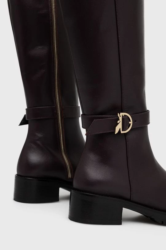 Γυναικεία Μπότες Δερμάτινες μπότες Patrizia Pepe χρώμα: μοβ, 3 Γυναικεία Μπότες Δερμάτινες μπότες Patrizia Pepe χρώμα: μοβ, - Image 3