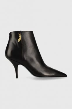 Γυναικεία Μποτάκια Δερμάτινες μπότες Patrizia Pepe χρώμα: μαύρο,