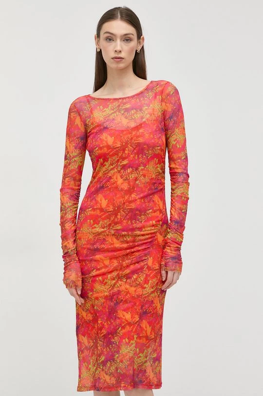 Γυναικεία Φορέματα Φόρεμα Patrizia Pepe πορτοκαλί, 4 Γυναικεία Φορέματα Φόρεμα Patrizia Pepe πορτοκαλί, - Image 4