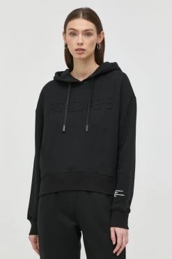 Γυναικεία Χωρίς φερμουάρ Βαμβακερή μπλούζα Patrizia Pepe χρώμα: μαύρο,