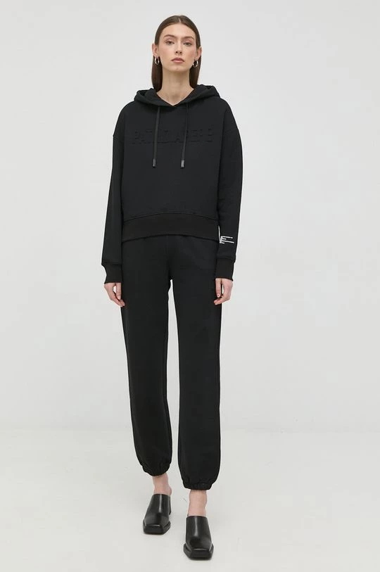 Γυναικεία Χωρίς φερμουάρ Βαμβακερή μπλούζα Patrizia Pepe χρώμα: μαύρο, 2 Γυναικεία Χωρίς φερμουάρ Βαμβακερή μπλούζα Patrizia Pepe χρώμα: μαύρο, - Image 2