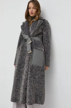 Γυναικεία Παλτά Αναστρέψιμο παλτό Patrizia Pepe χρώμα: γκρι,