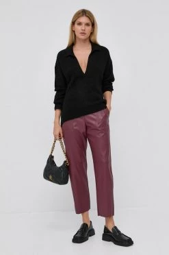 Γυναικεία Χωρίς φερμουάρ Πουλόβερ με προσθήκη μαλλιού Patrizia Pepe χρώμα: μαύρο