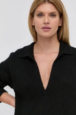 Γυναικεία Χωρίς φερμουάρ Πουλόβερ με προσθήκη μαλλιού Patrizia Pepe χρώμα: μαύρο -Φτηνός Patrizia Pepe Κατάστημα unnamed file 833