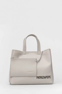 Γυναικεία Τσάντες Shopper και Tote Patrizia Pepe - Δερμάτινη τσάντα μπεζ