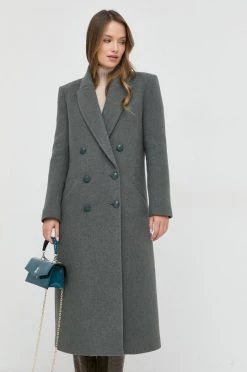 Γυναικεία Παλτά Μάλλινο παλτό Patrizia Pepe γκρι,