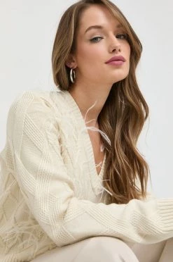 Γυναικεία Χωρίς φερμουάρ Μάλλινο πουλόβερ Patrizia Pepe χρώμα: μπεζ,