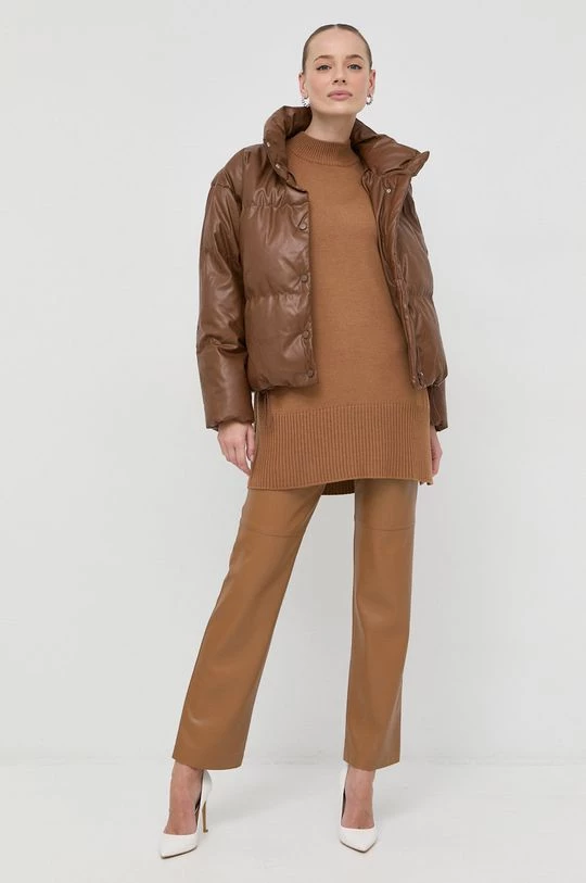 Γυναικεία Υφασμάτινα Παντελόνι Patrizia Pepe καφέ, 2 Γυναικεία Υφασμάτινα Παντελόνι Patrizia Pepe καφέ, - Image 2