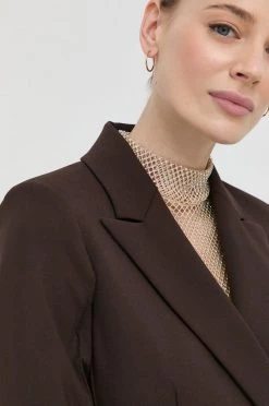 Γυναικεία Σακάκια Μπλέιζερ με μίγμα μαλλιού Patrizia Pepe καφέ, -Φτηνός Patrizia Pepe Κατάστημα unnamed file 938