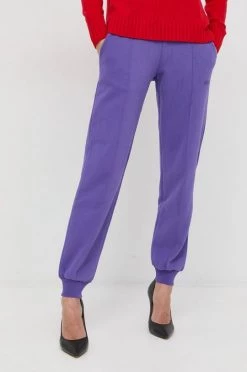 Γυναικεία Παντελόνια φόρμας Βαμβακερό παντελόνι Patrizia Pepe μοβ