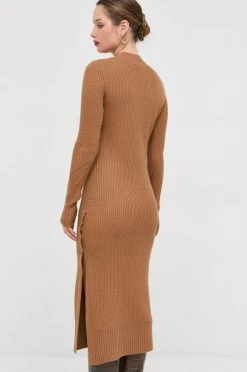 Γυναικεία Φορέματα Μάλλινο φόρεμα Patrizia Pepe καφέ, -Φτηνός Patrizia Pepe Κατάστημα unnamed file 990